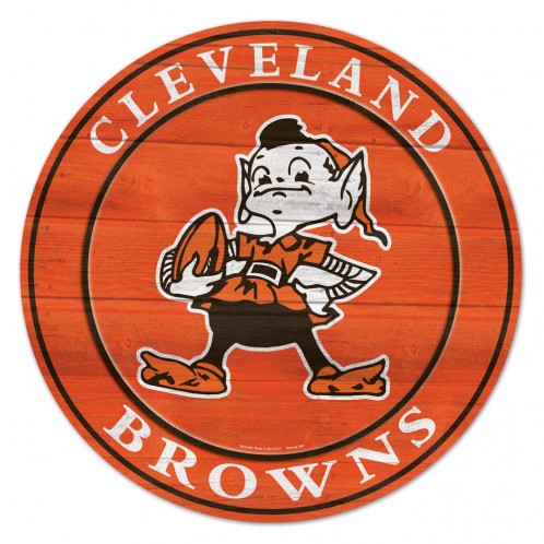 CLEVELAND BROWNS RETRO LOGO WOOD SIGN 19.75″ | 4th and Goal | Your